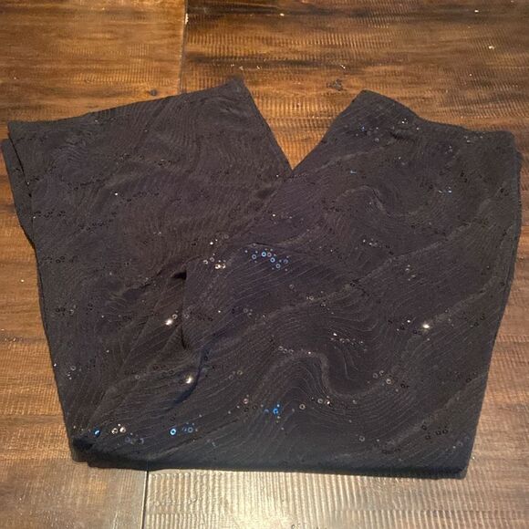 Vintage Bob Mackie Wearable Art Black Sequins Skirt Set Size XL Top Large skirt - Picture 11 of 11